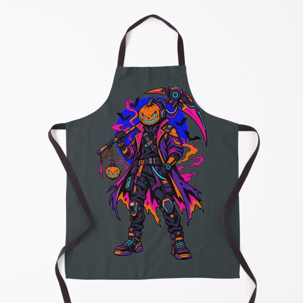 Item preview, Neon Cyberpunk Jack O'Lantern Enforcer designed and sold by KungPowUnicorn.