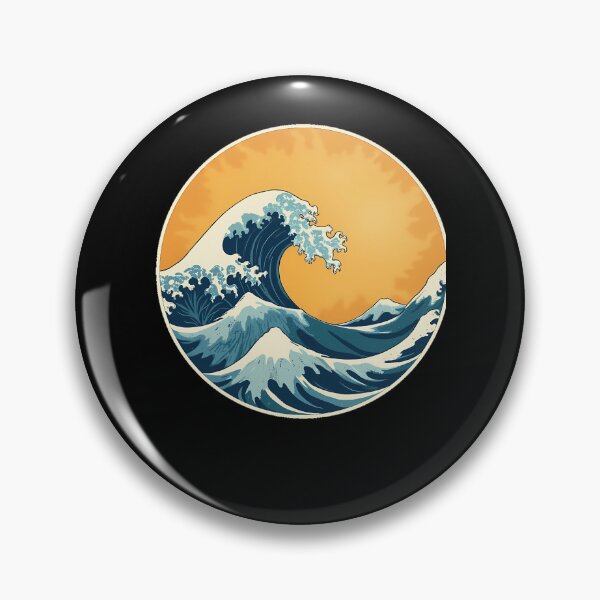 Item preview, Japanese Great Wave Sunset Circular designed and sold by TheGOATFx.
