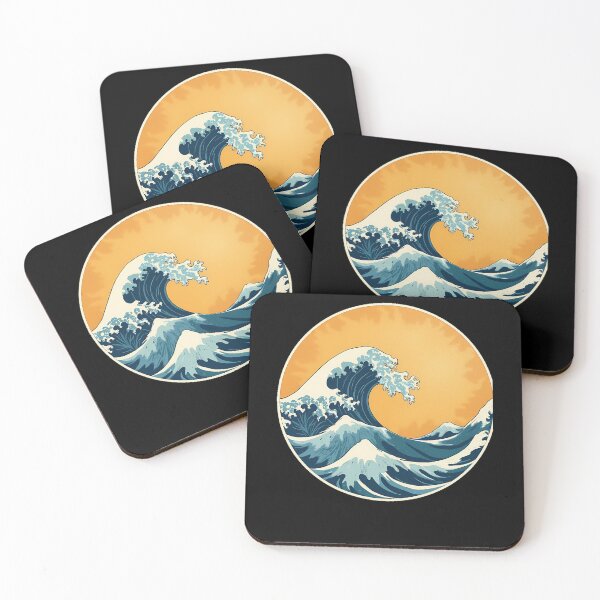 Item preview, Japanese Great Wave Sunset Circular designed and sold by TheGOATFx.