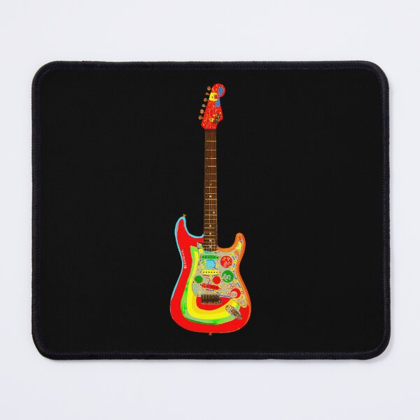 Item preview, Psychedelic Hand Painted Electric Guitar designed and sold by TheGOATFx.