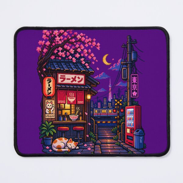 Item preview, Midnight Ramen – Retro Japan Pixel Art designed and sold by BYVOK.