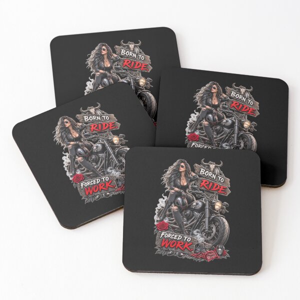 Item preview, Born to Ride Forced to Work Biker Girl designed and sold by Wild Ink Studio by Barbara.