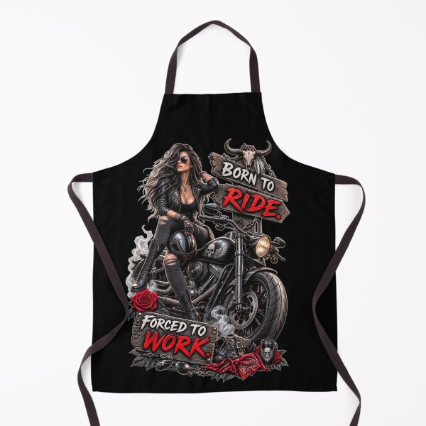 Item preview, Born to Ride Forced to Work Biker Girl designed and sold by Wild Ink Studio by Barbara.