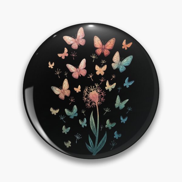 Item preview, Ethereal Dandelion Butterfly Metamorphosis Watercolor Line Art designed and sold by Shopeon Designs.