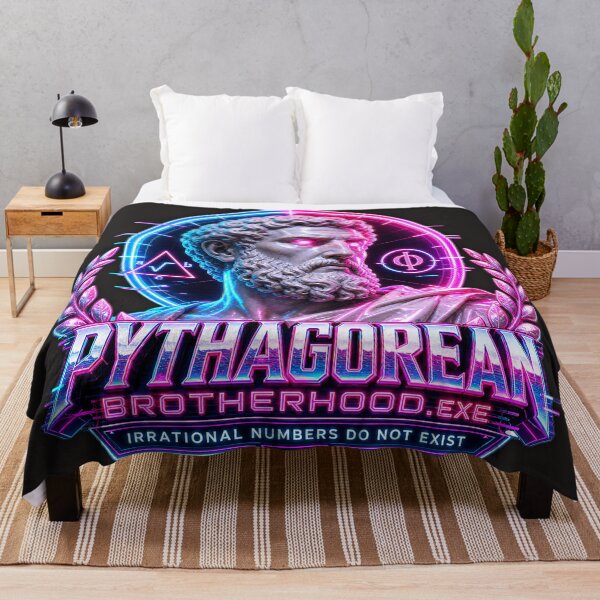 Item preview, Vaporwave Pythagorean Brotherhood - Neon Classical Bust designed and sold by A E S T H E T A T A G.