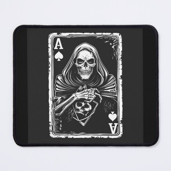 Item preview, Ace of Spades Grim Reaper Playing Card Gothic Skull Art designed and sold by inkoutninja.