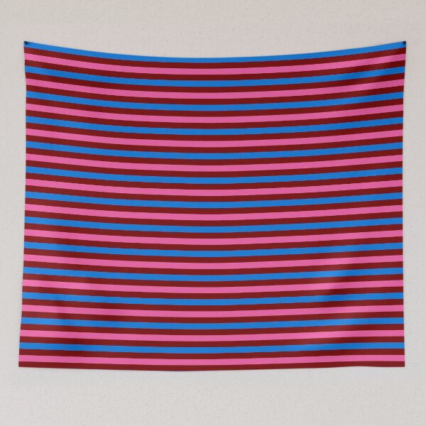 Item preview, Blue And Pink Stripes Design Red  designed and sold by PatternTitan.