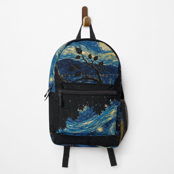 Item preview, Starry Night Black Cat | Celestial Galaxy Cat Under the Moon designed and sold by AbstractAuraArt.