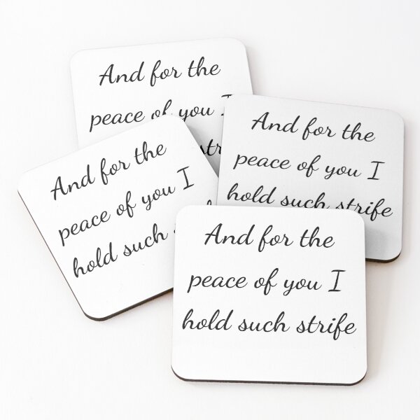 Item preview, “And for the peace of you I hold such strife” - handwriting black designed and sold by ariksworld.