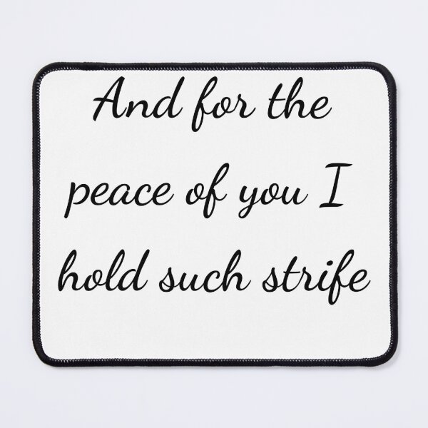 Item preview, “And for the peace of you I hold such strife” - handwriting black designed and sold by ariksworld.