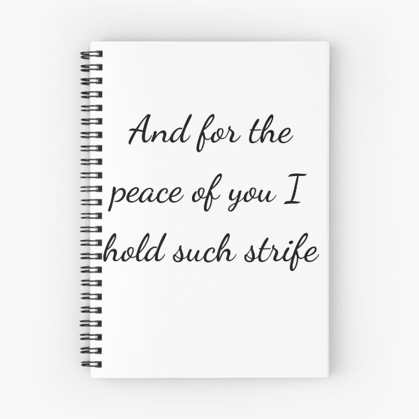 Item preview, “And for the peace of you I hold such strife” - handwriting black designed and sold by ariksworld.