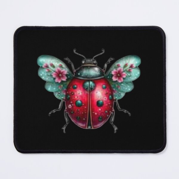 Item preview, Floral Ladybug with Teal Wings designed and sold by hrendika.