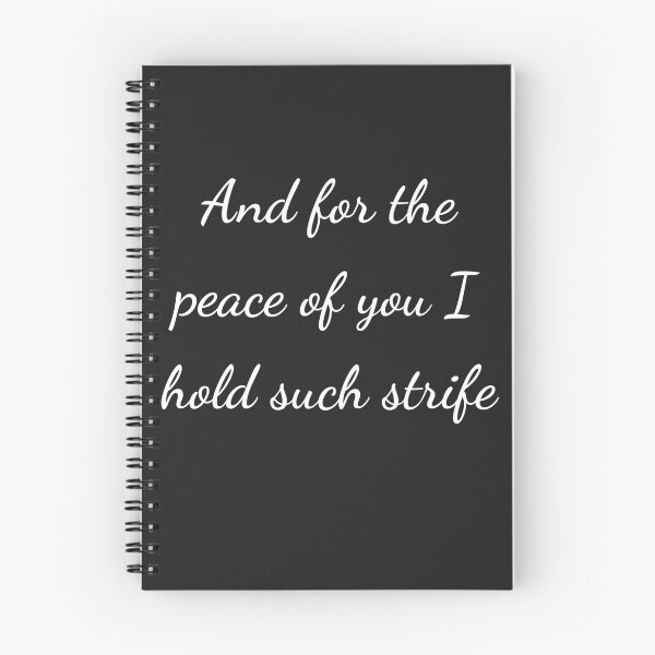 Item preview, “And for the peace of you I hold such strife” - handwriting white designed and sold by ariksworld.