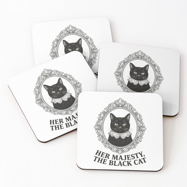 Item preview, Her Majesty The Black Cat Regal Victorian Portrait Vintage Illustration designed and sold by raedattia.