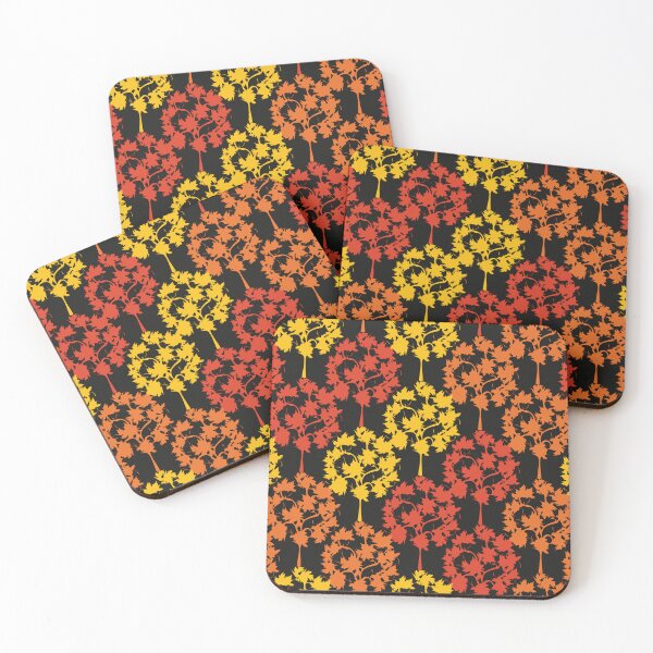 Item preview, Autumnal Forest Pattern - Autumn Blaze & Black designed and sold by Daniel Bevis Design.