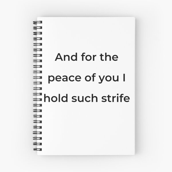 Item preview, “And for the peace of you I hold such strife” - print black designed and sold by ariksworld.