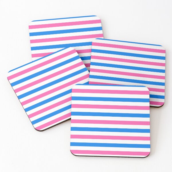 Item preview, Blue And Pink Stripes Design White  designed and sold by PatternTitan.