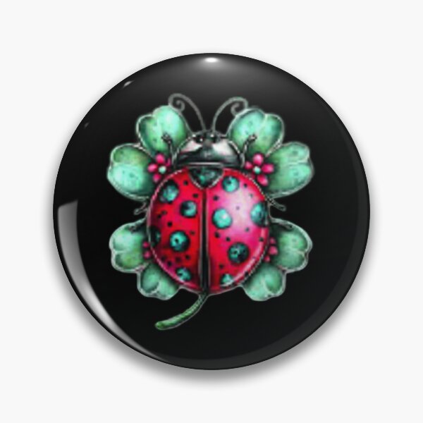 Item preview, Colorful Ladybug on Black Background designed and sold by hrendika.