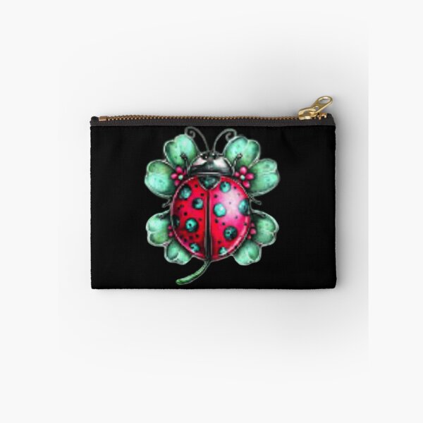 Item preview, Colorful Ladybug on Black Background designed and sold by hrendika.