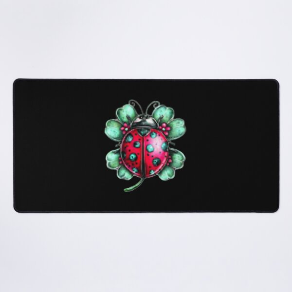 Item preview, Colorful Ladybug on Black Background designed and sold by hrendika.
