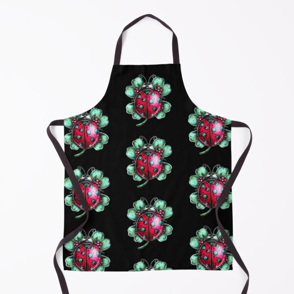 Item preview, Colorful Ladybug on Black Background designed and sold by hrendika.