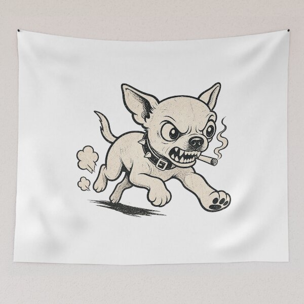 Item preview, Funny Smoking Chihuahua Angry Dog Vintage Meme designed and sold by VioletNance.