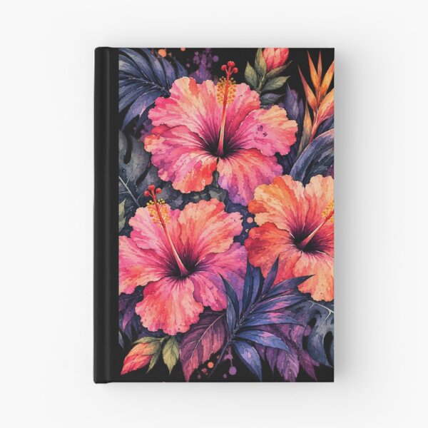 Item preview, Dark Tropical Garden | Gothic Hibiscus Watercolor | Tropical Botanical Art designed and sold by IamNolmo.