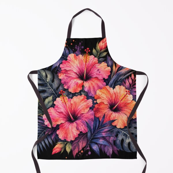 Item preview, Dark Tropical Garden | Gothic Hibiscus Watercolor | Tropical Botanical Art designed and sold by IamNolmo.