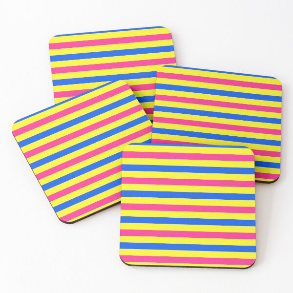 Item preview, Blue And Pink Stripes Design Yellow  designed and sold by PatternTitan.