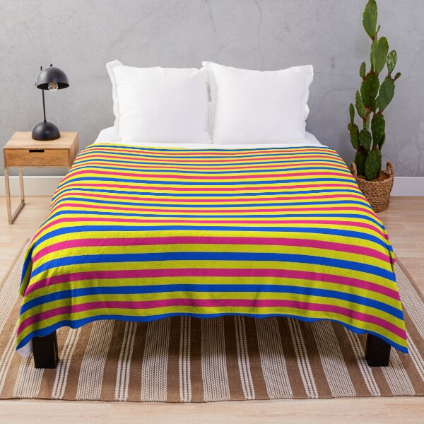 Item preview, Blue And Pink Stripes Design Yellow designed and sold by PatternTitan.