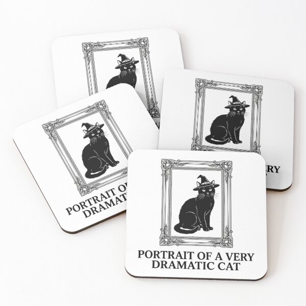 Item preview, Portrait Of A Very Dramatic Cat Funny Witchy Black Cat Vintage Framed designed and sold by raedattia.