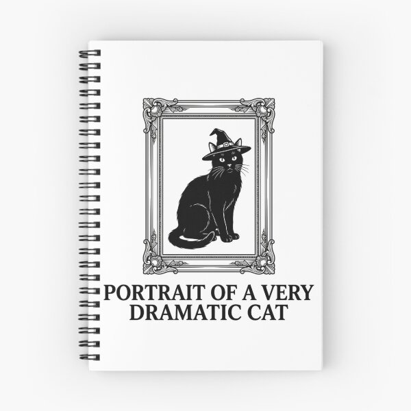 Item preview, Portrait Of A Very Dramatic Cat Funny Witchy Black Cat Vintage Framed designed and sold by raedattia.