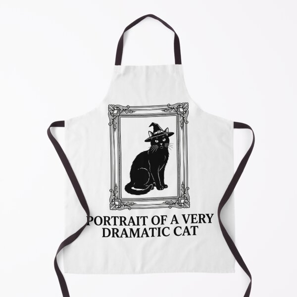Item preview, Portrait Of A Very Dramatic Cat Funny Witchy Black Cat Vintage Framed designed and sold by raedattia.