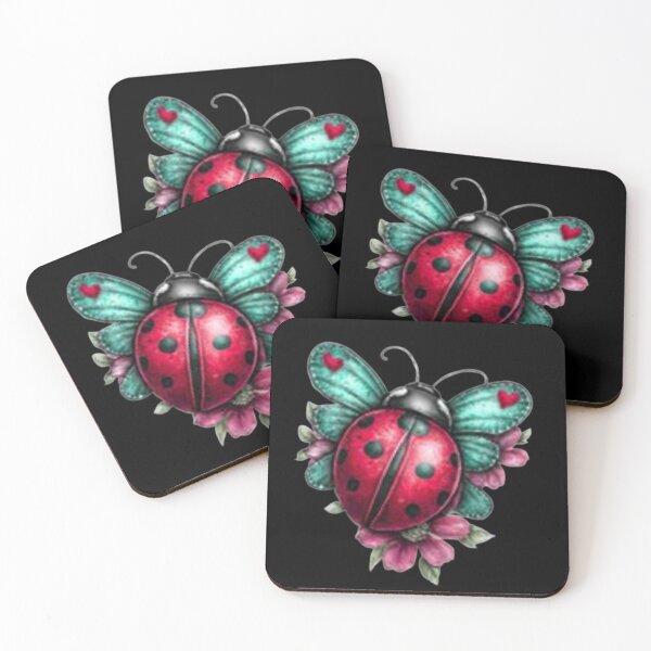 Item preview, Colorful Ladybug on Flowers designed and sold by hrendika.