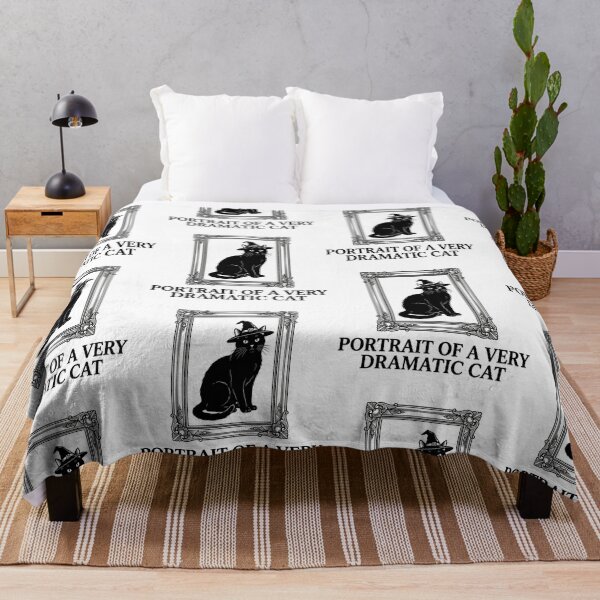 Item preview, Portrait Of A Very Dramatic Cat Funny Witchy Black Cat Vintage Framed designed and sold by raedattia.