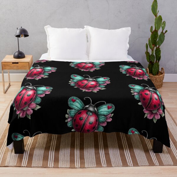 Item preview, Colorful Ladybug on Flowers designed and sold by hrendika.