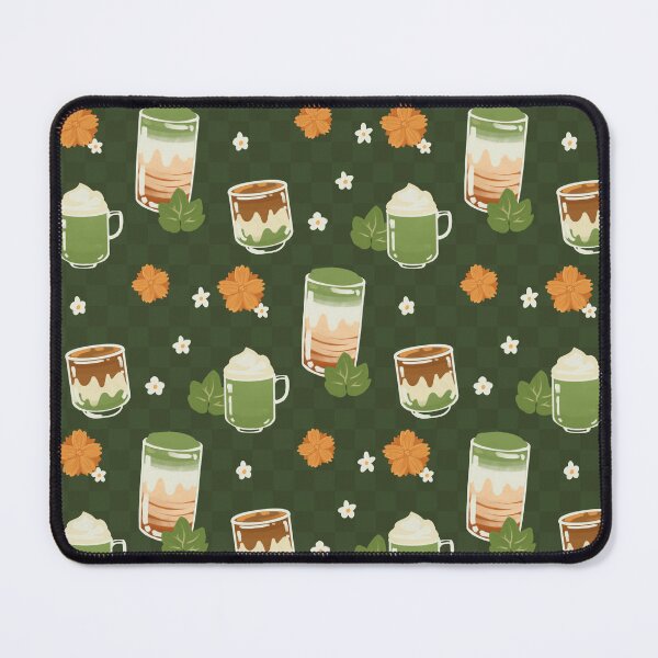 Item preview, Pumpkin Matcha Lattes - Cozy Japanese Autumn Cafe Pattern designed and sold by VenusandMoon.
