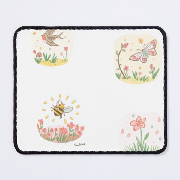 Item preview, Cute Watercolor Spring Butterfly and Bumble Bee Sticker Set designed and sold by PastelPetalsCo.