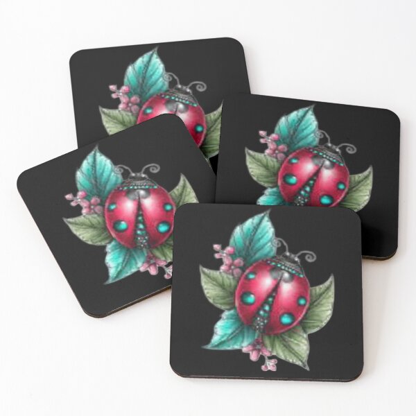 Item preview, Ladybug on Colorful Leaves designed and sold by hrendika.