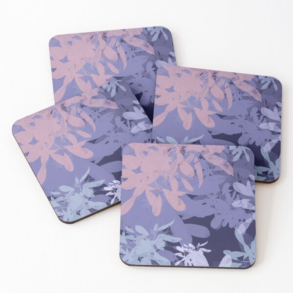 Item preview, Midnight Purple Botanical Leaves Sillhouette Pattern designed and sold by GajaSedej.
