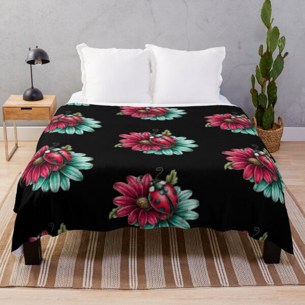 Item preview, Ladybug on Colorful Flowers designed and sold by hrendika.