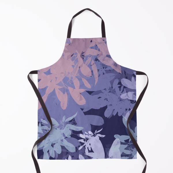 Item preview, Midnight Purple Botanical Leaves Sillhouette Pattern designed and sold by GajaSedej.