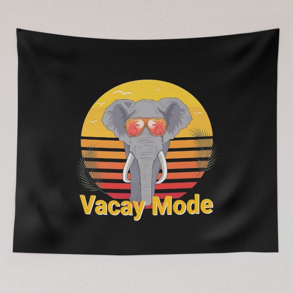 Item preview, Elephant Vacay Mode Sunset Sunglasses  designed and sold by AlviaAlcedoArt.