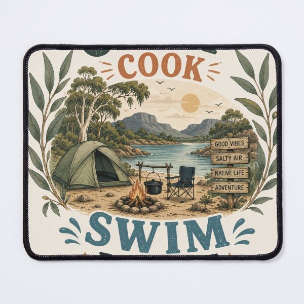 Item preview, Camp Cook Swim Repeat Australian Camping Adventure designed and sold by CartRex.