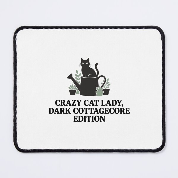 Item preview, Dark Cottagecore Crazy Cat Lady Black Cat Watering Can Plant Lover Cute Funny designed and sold by raedattia.