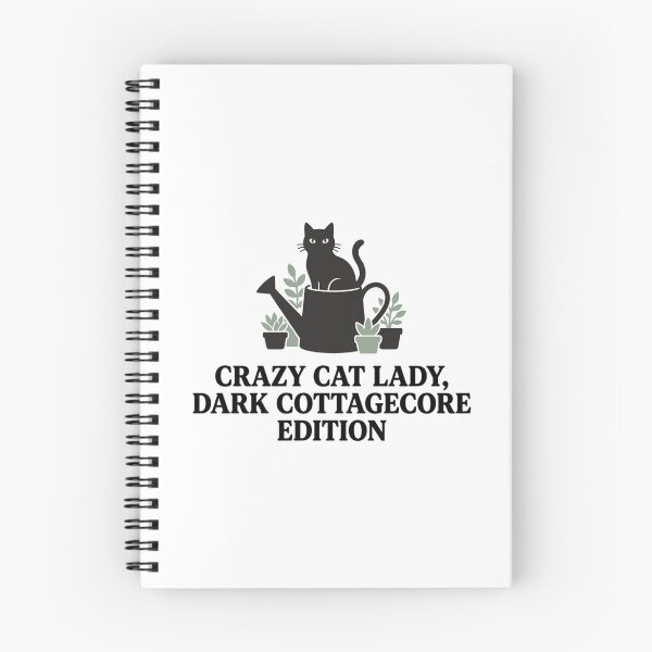 Item preview, Dark Cottagecore Crazy Cat Lady Black Cat Watering Can Plant Lover Cute Funny designed and sold by raedattia.