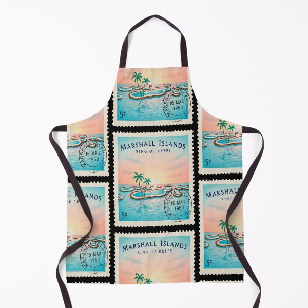 Item preview, Marshall Islands Pacific Ring Reef Lagoon Stamp Sticker designed and sold by stickercuffs.