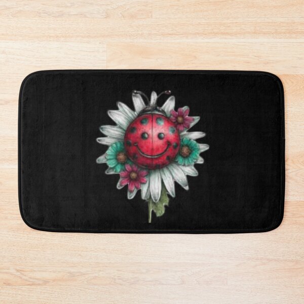 Item preview, Smiling Ladybug on Daisy designed and sold by hrendika.