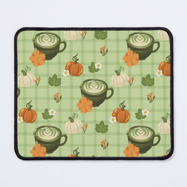 Item preview, Autumn Cafe Order - Pumpkin Matcha Latte Pattern designed and sold by VenusandMoon.