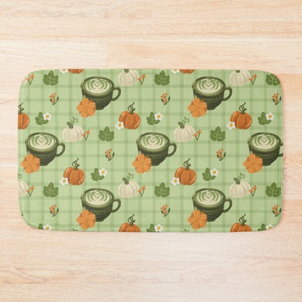 Item preview, Autumn Cafe Order - Pumpkin Matcha Latte Pattern designed and sold by VenusandMoon.